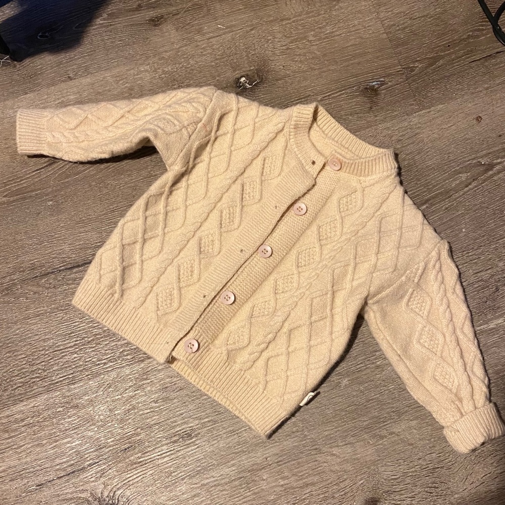 Herringbone Cream Cardigan